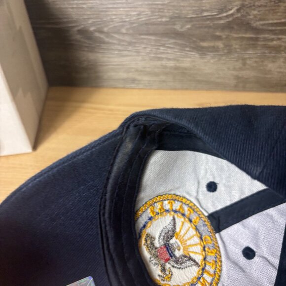 US Navy Hat Cap Strap Back Blue United States Adjustable - Picture 9 of 11